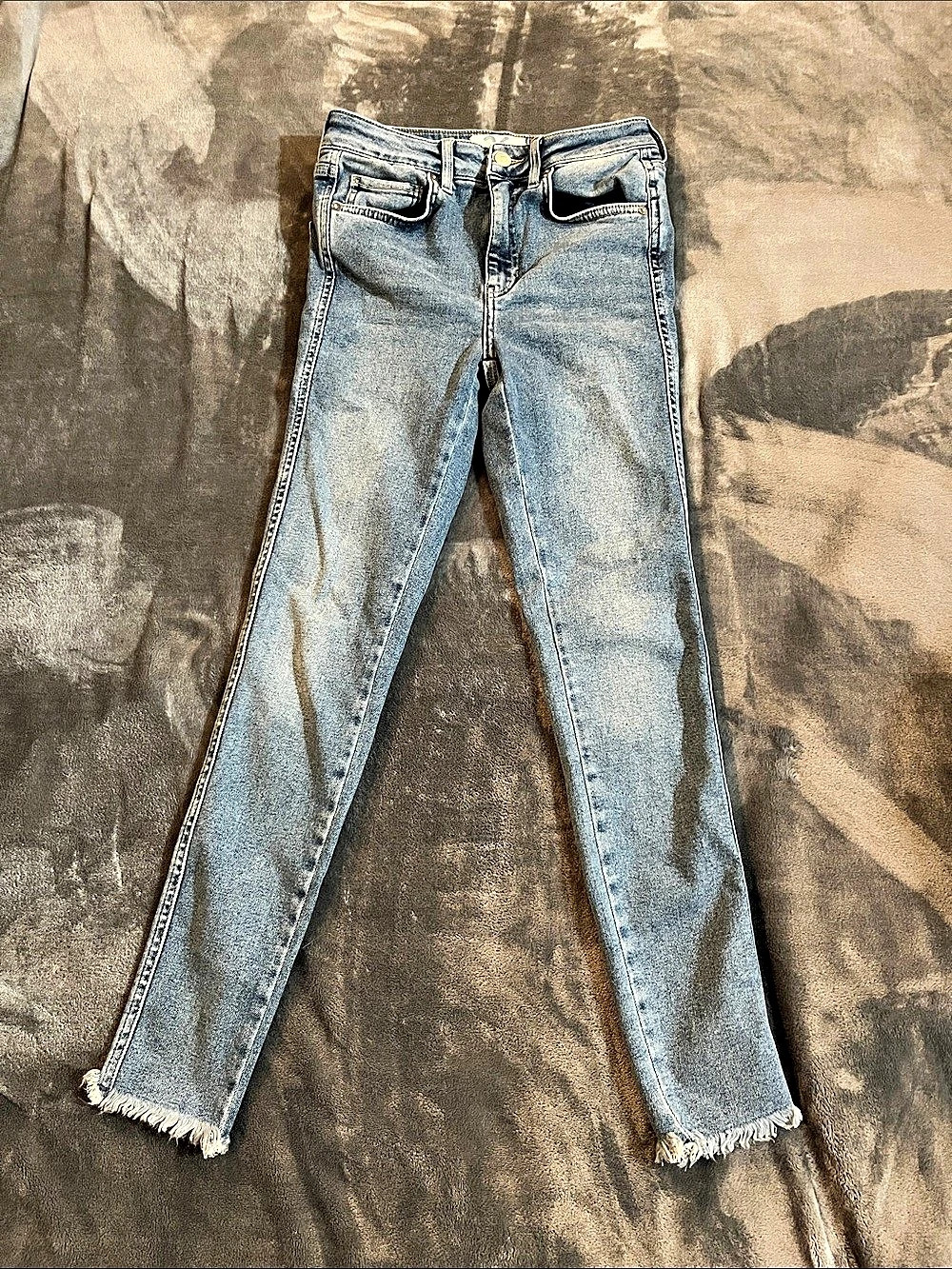 Free People Skinny Jeans Blue Waist 26